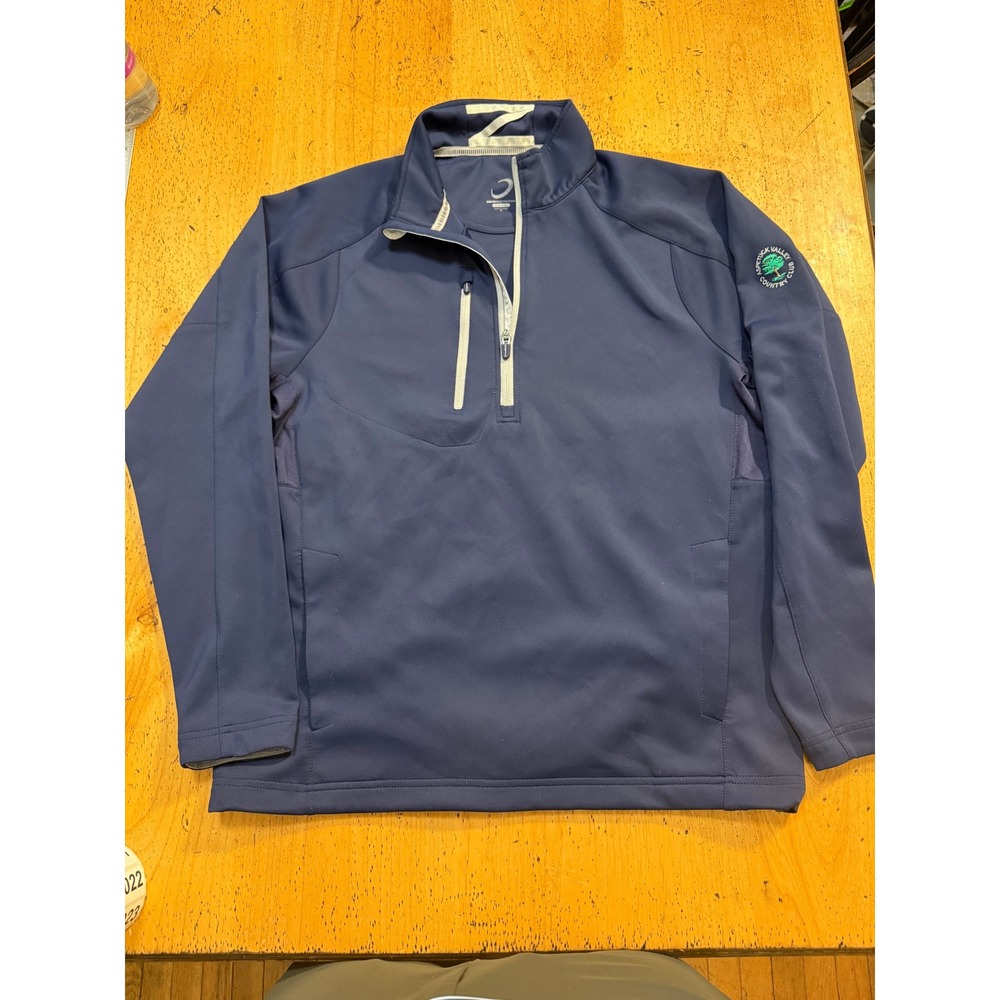 Mens Performance Zero Restriction Tour Series Medium Navy Blue Zip